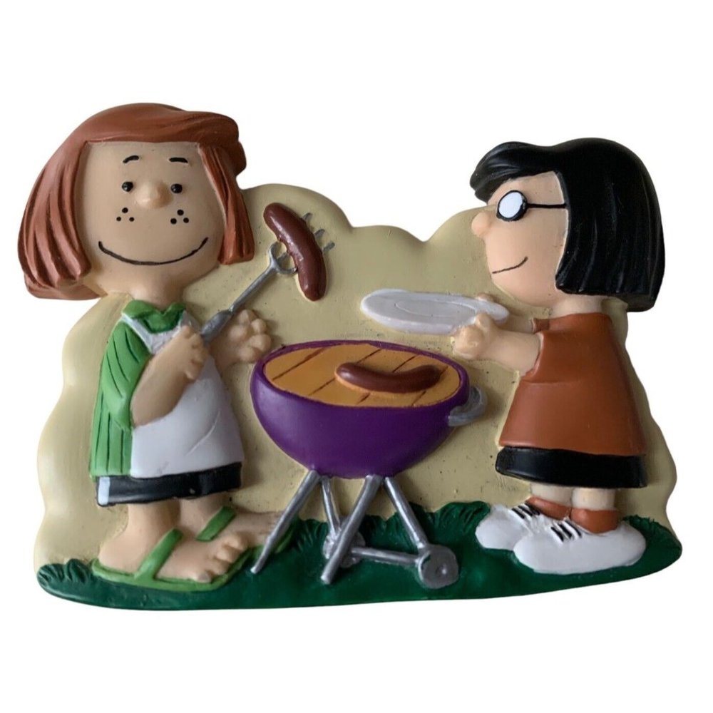 Vintage Lucy and Friend Grilling Hotdogs Outside Magnet United Feature Syndicate